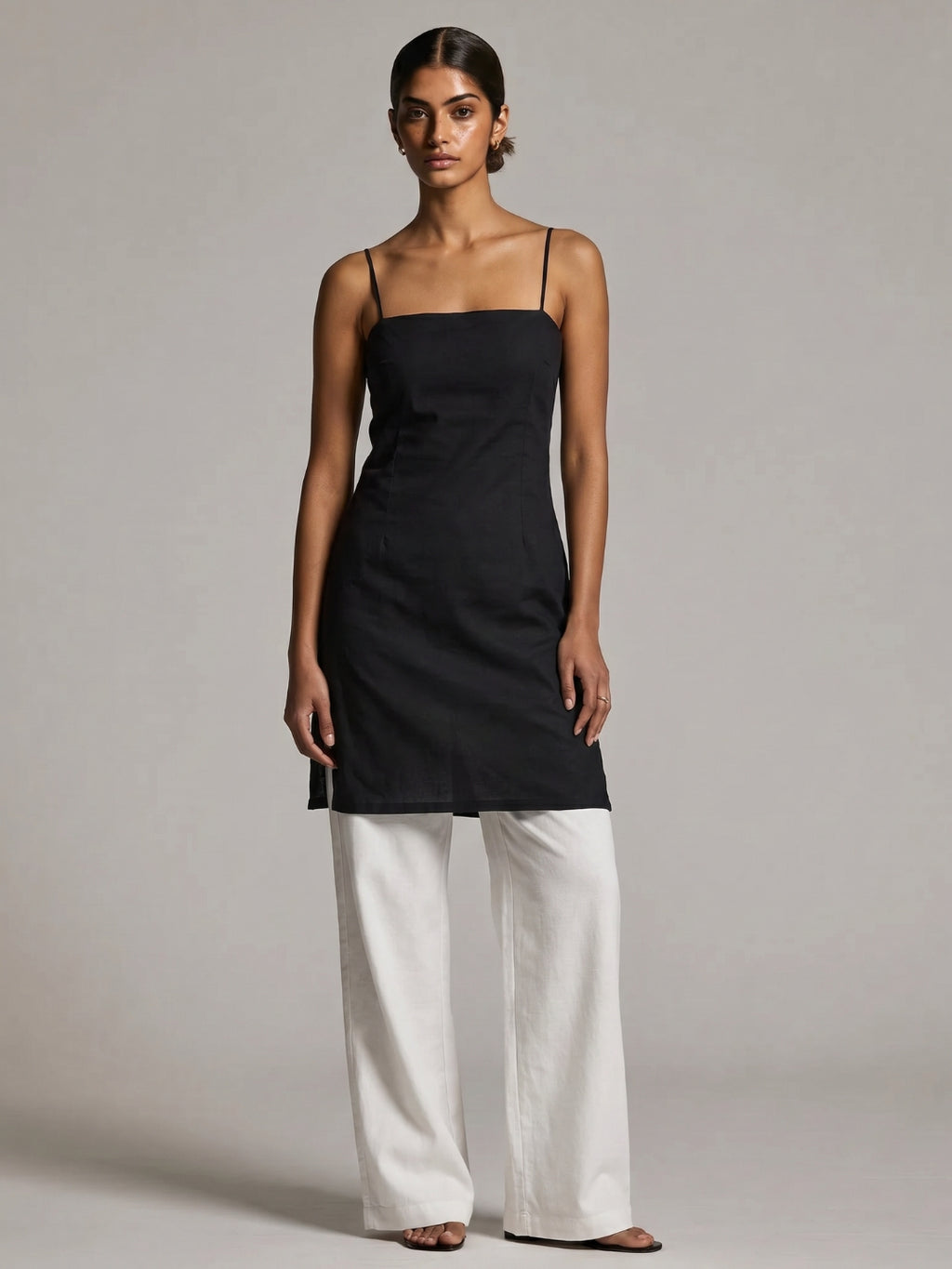 Kusmi Noodle Strap Corset Kurti