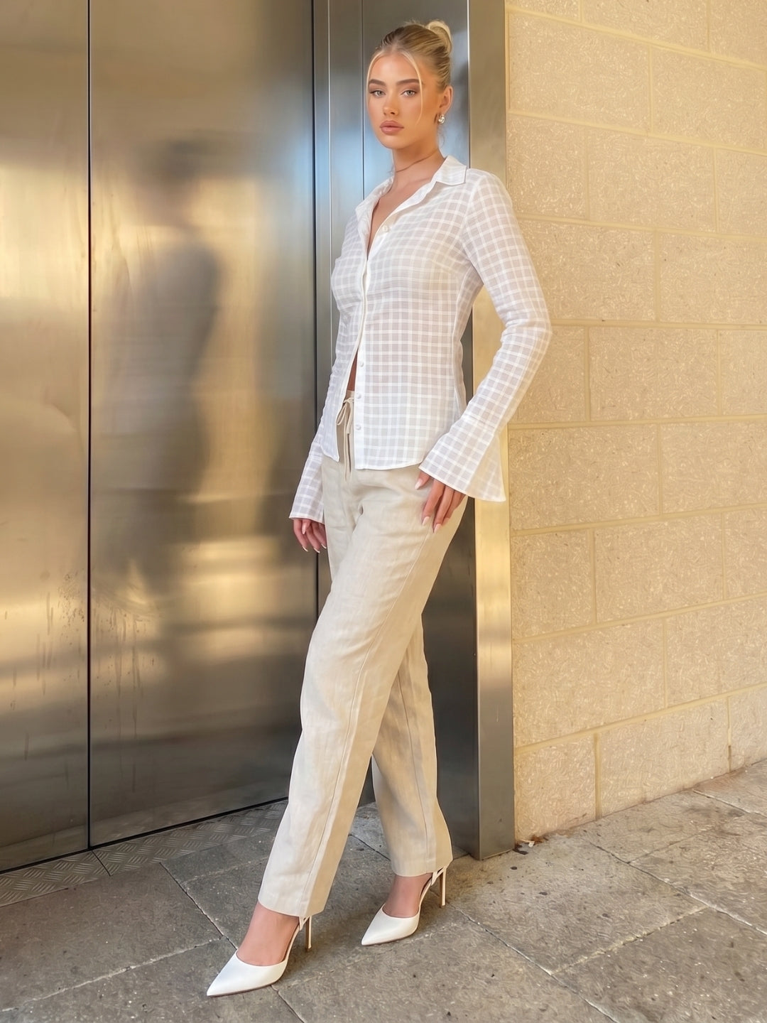 Dua Jacquard Corset Shirt