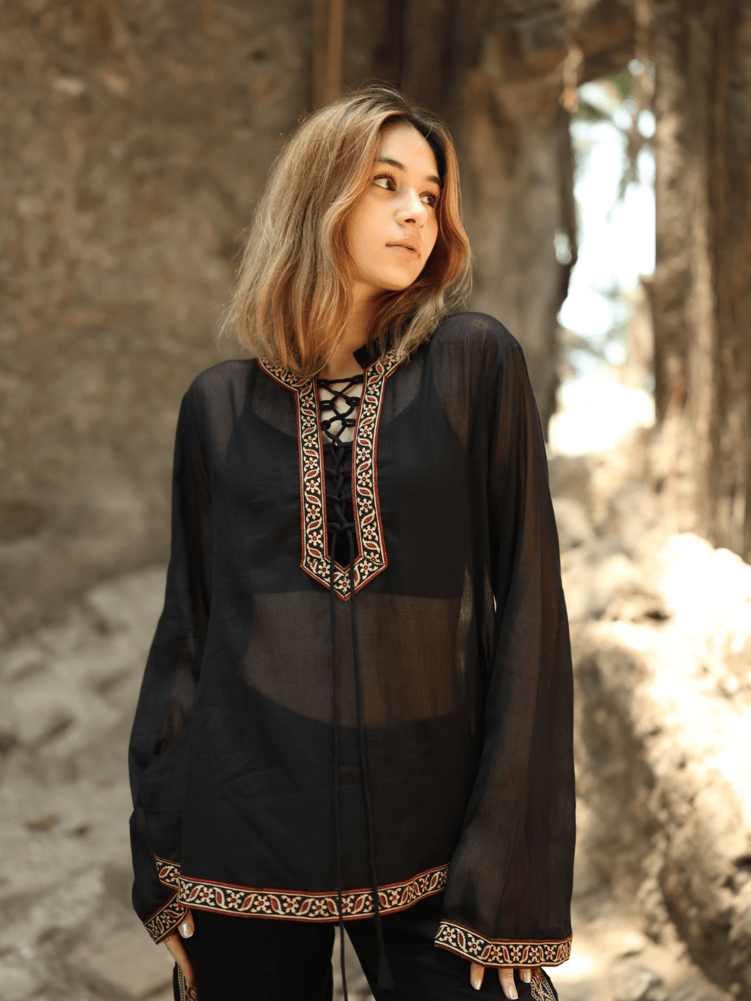 Zoya Mul Sheer Co-ord Set