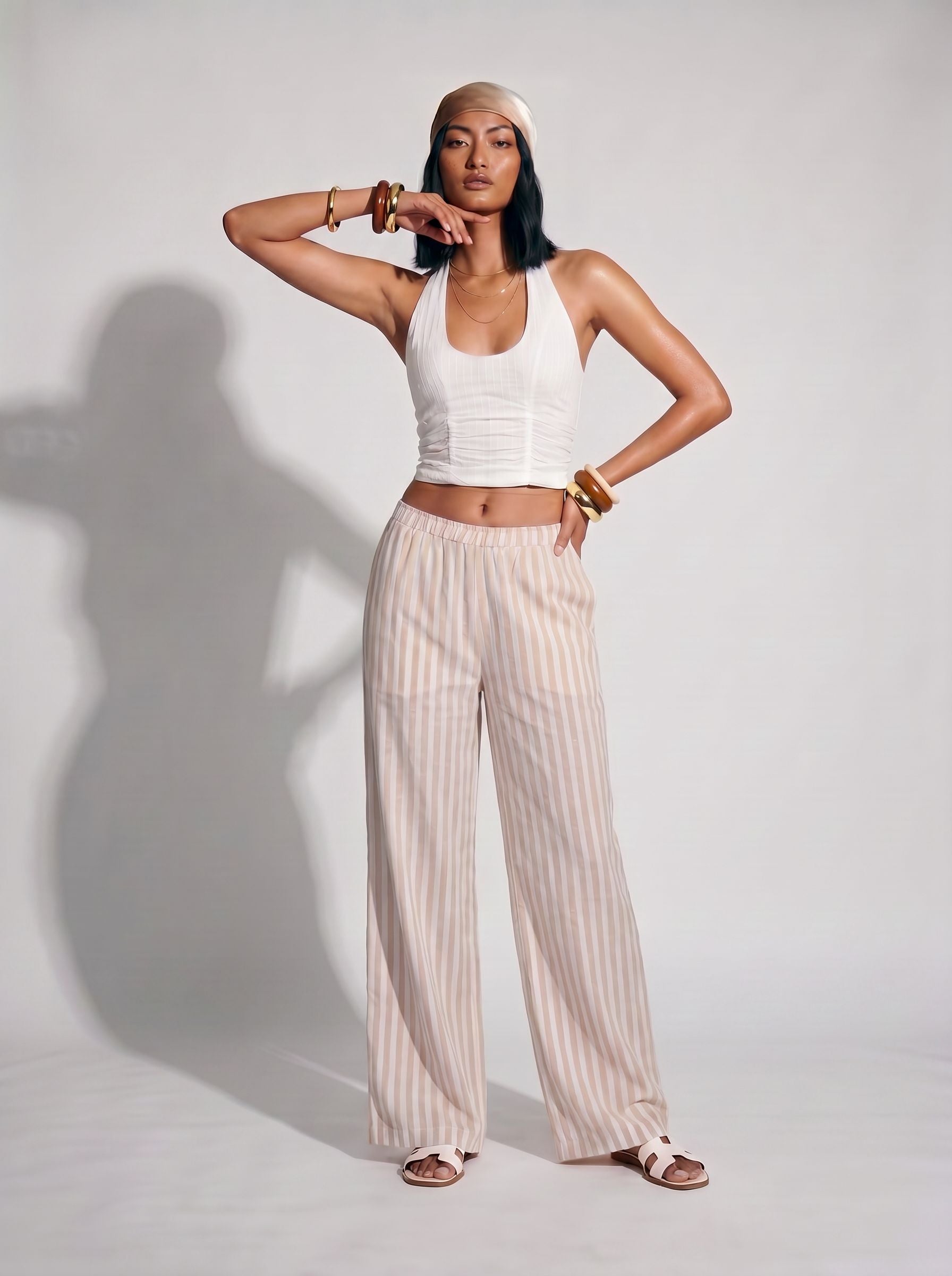 Striped Wide Leg Pants