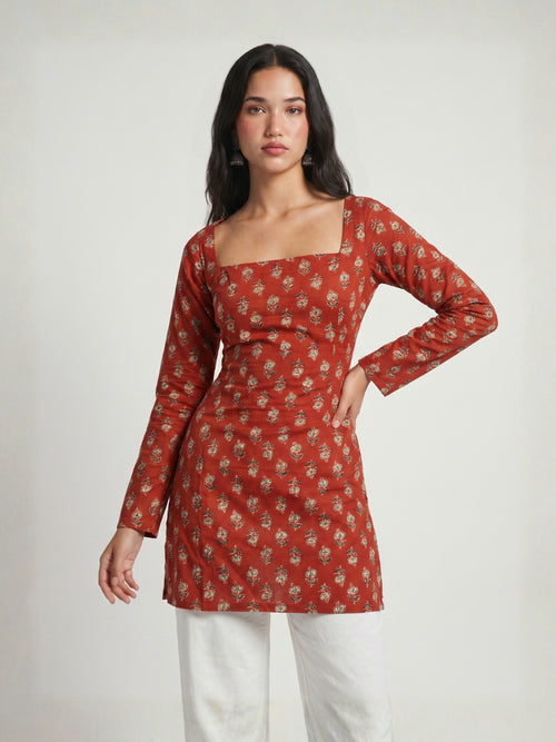 Jashn Full Sleeve Structured Kurti Top