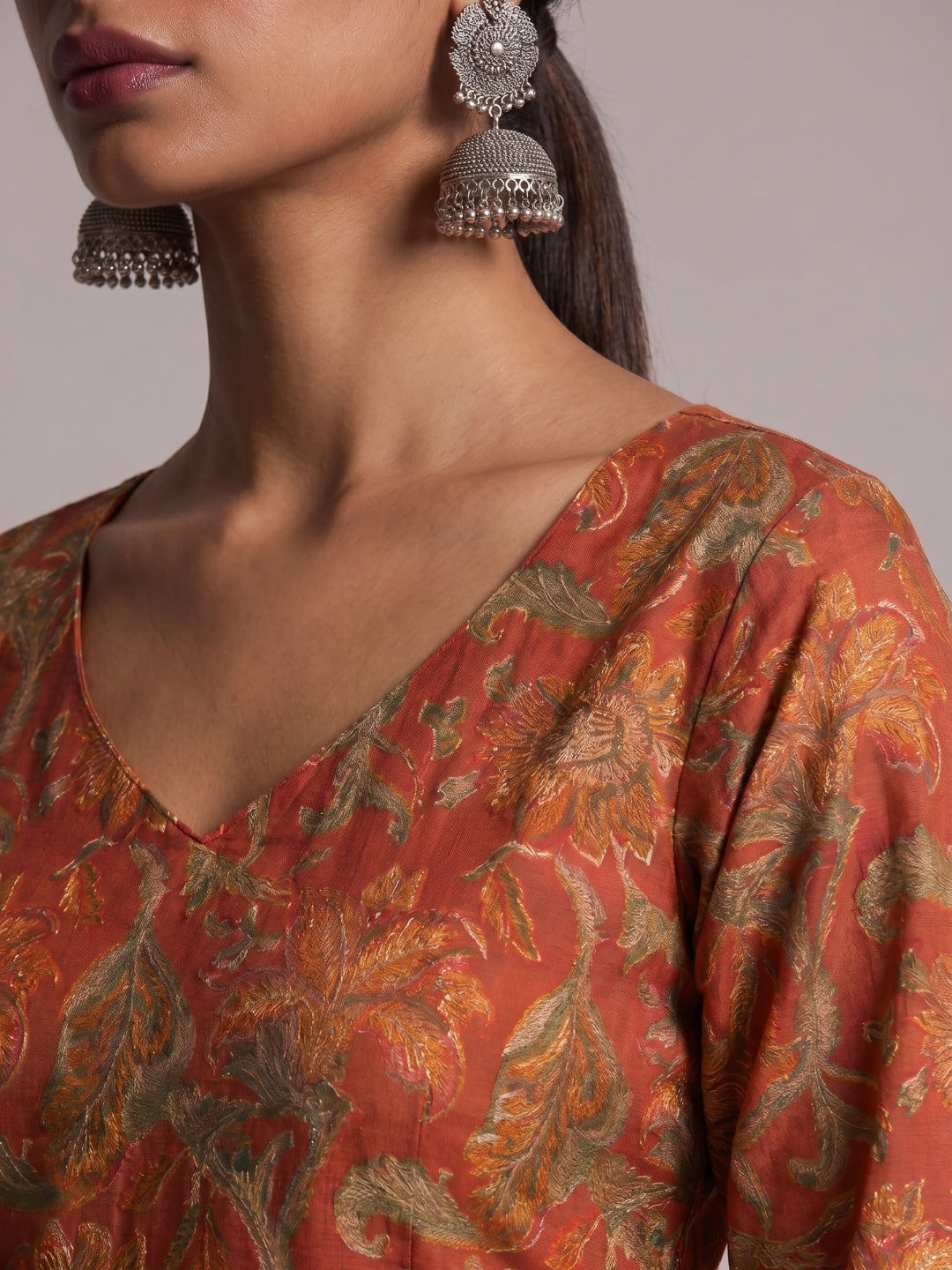 Kareen Backless Sleeved Corset Kurti Top