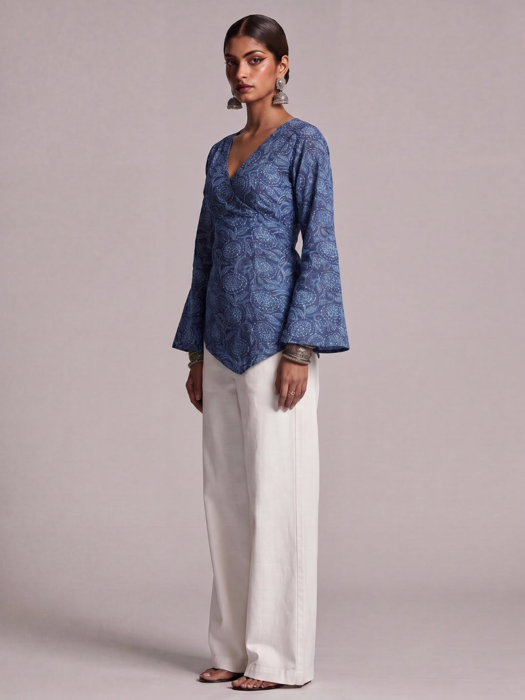 Riwaya Bell Sleeved Structured Top