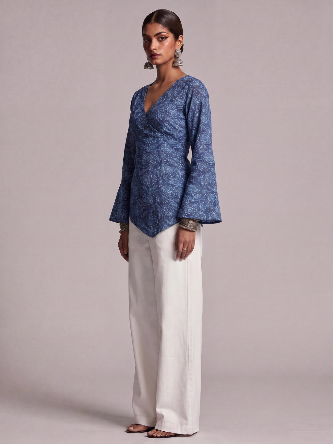 Riwaya Bell Sleeved Structured Top