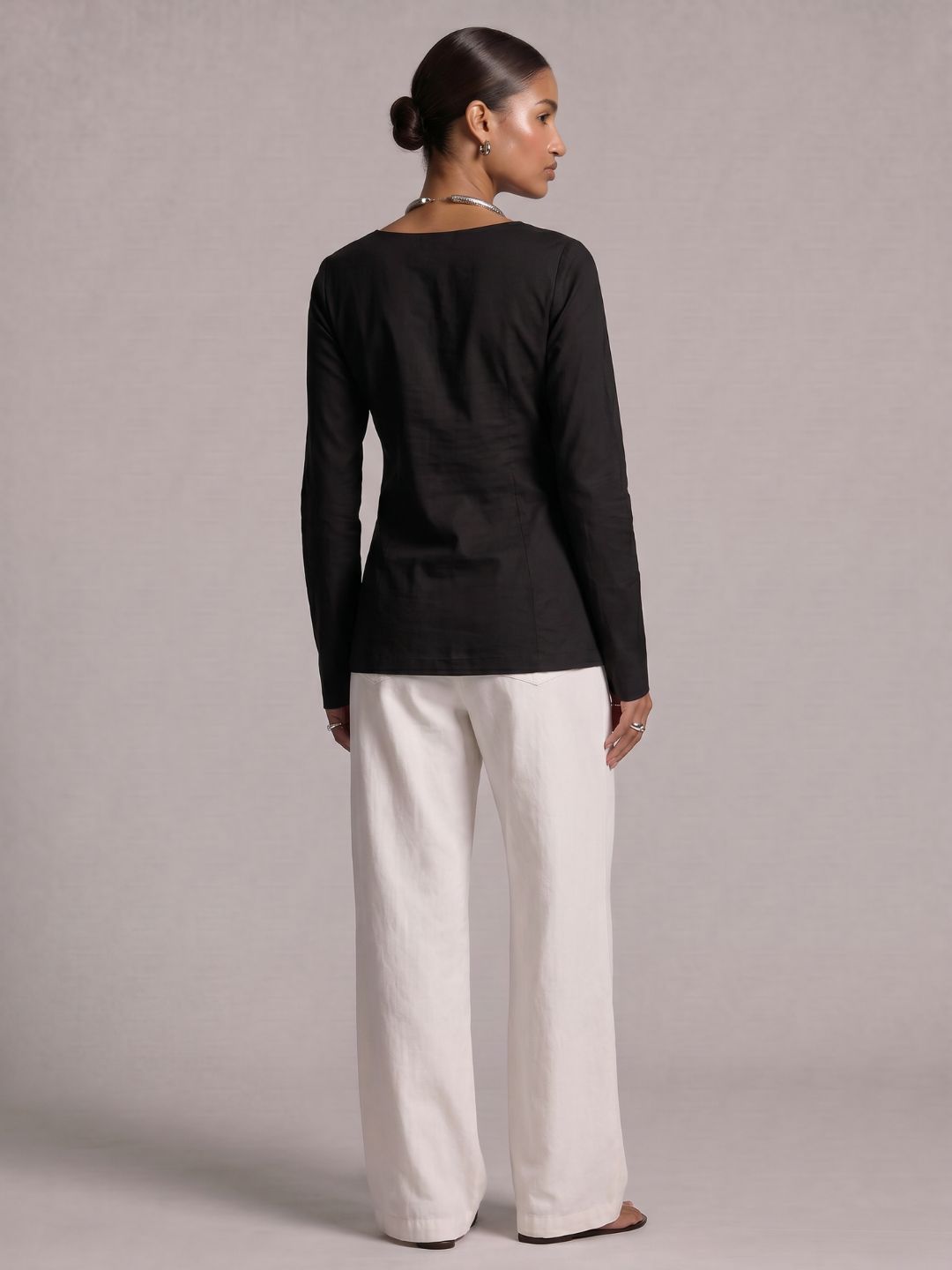 Hunar Sleeved Structured Kurti Top