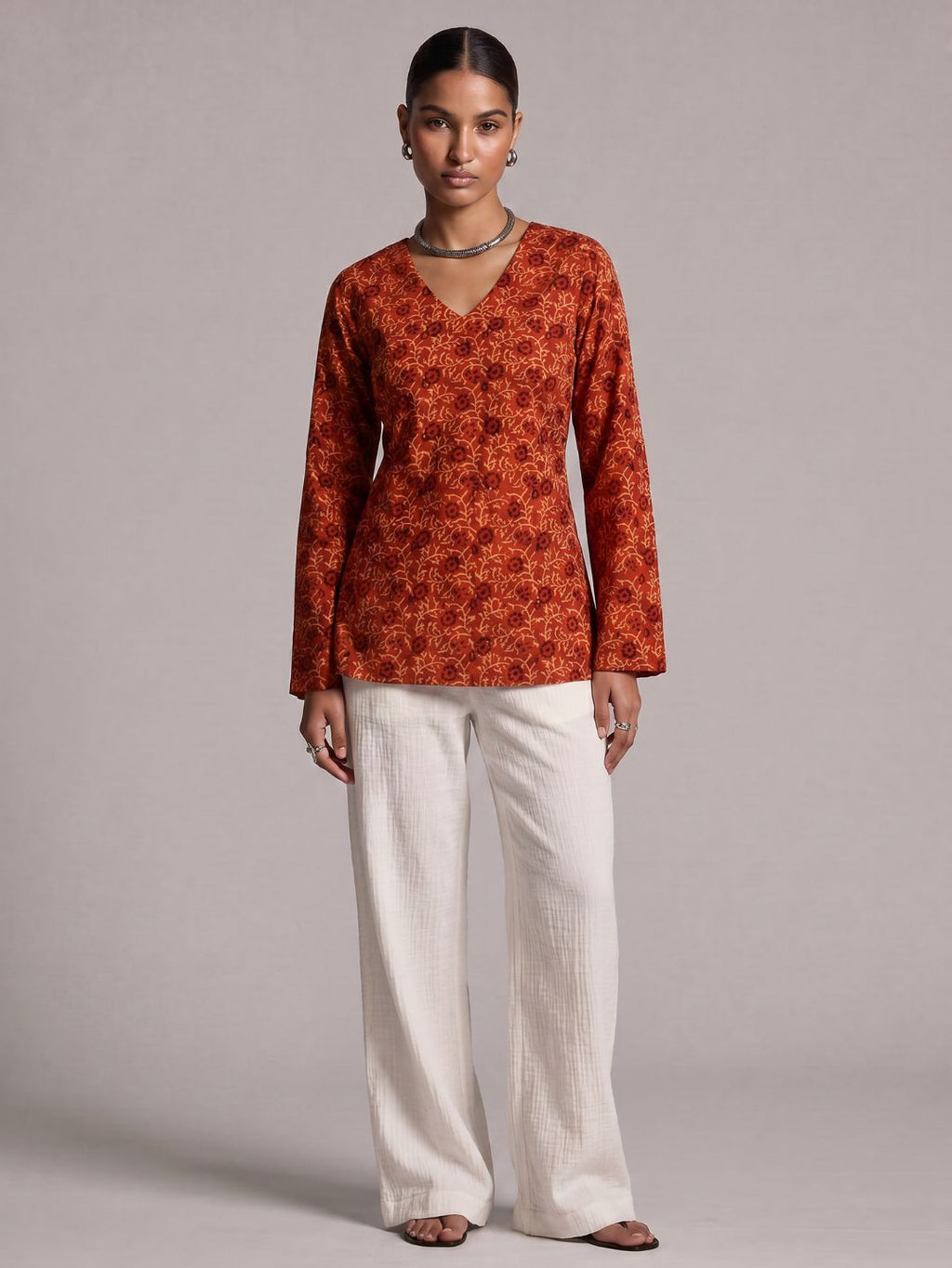 Yukta Bell Sleeved Structured Top