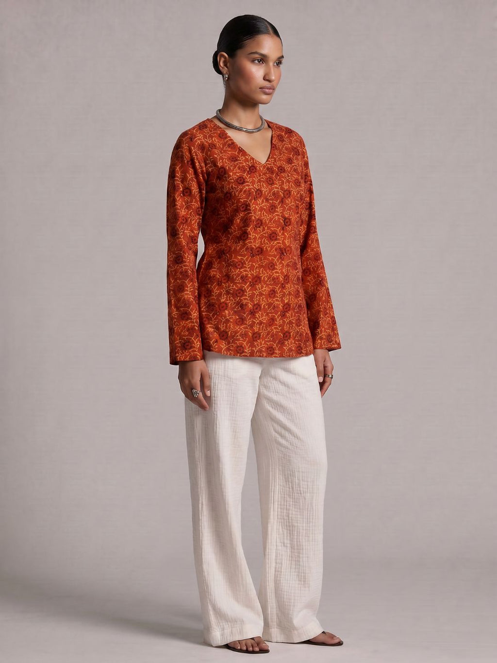 Yukta Bell Sleeved Structured Top
