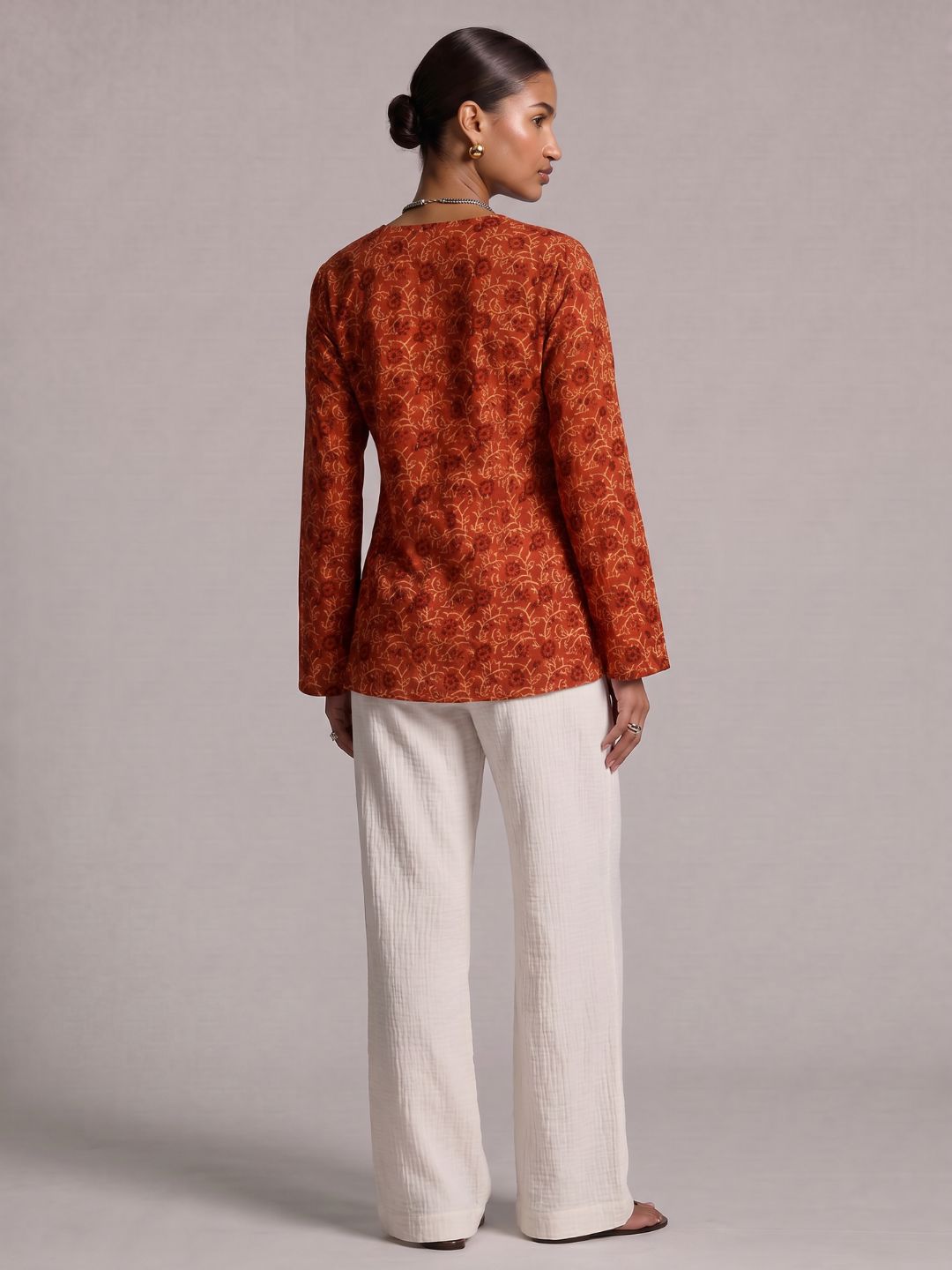 Yukta Bell Sleeved Structured Top