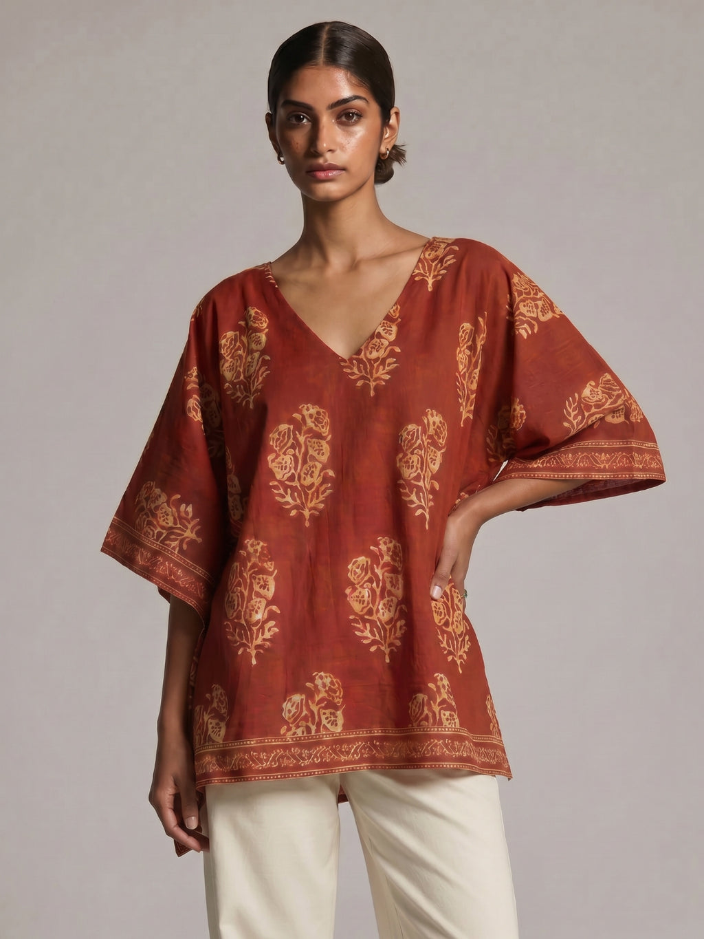 Roshni Kaftan Structured Kurti Top