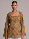 Tarini Sleeved Open-Back Kurti Top