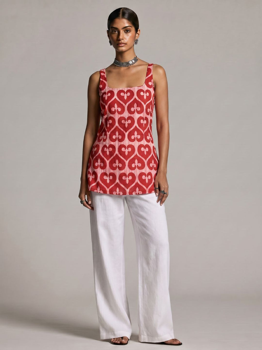 Myra Open-Back Kurti Top