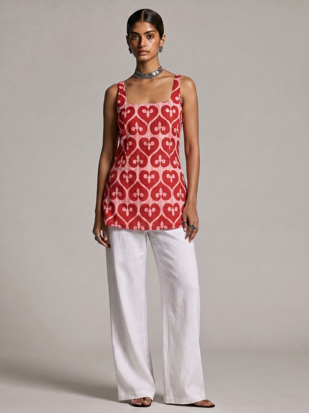 Myra Open-Back Kurti Top