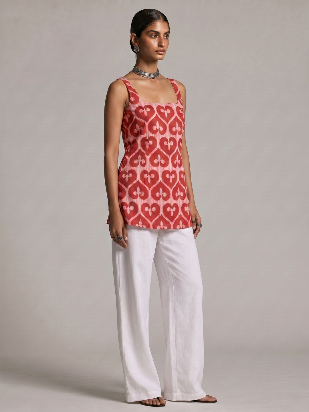 Myra Open-Back Kurti Top