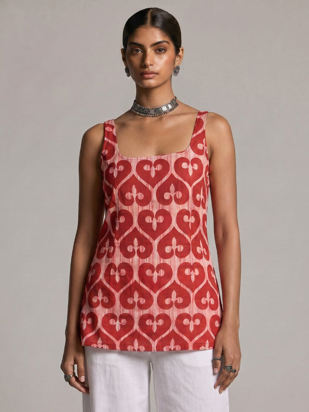 Myra Open-Back Kurti Top
