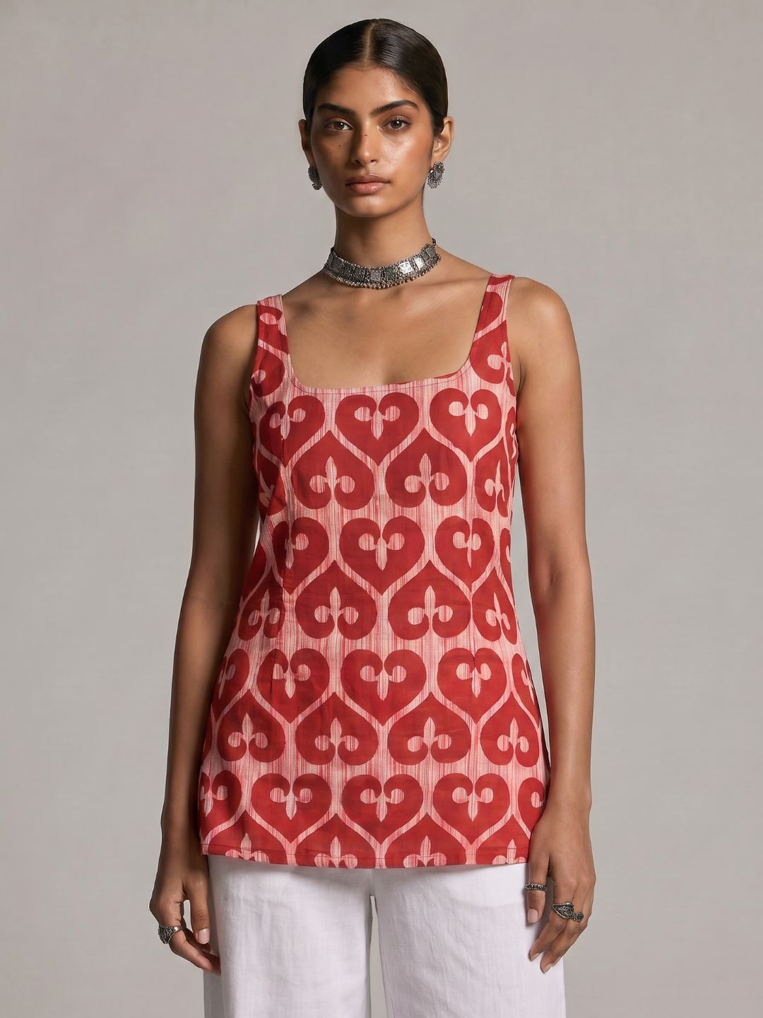 Myra Open-Back Kurti Top