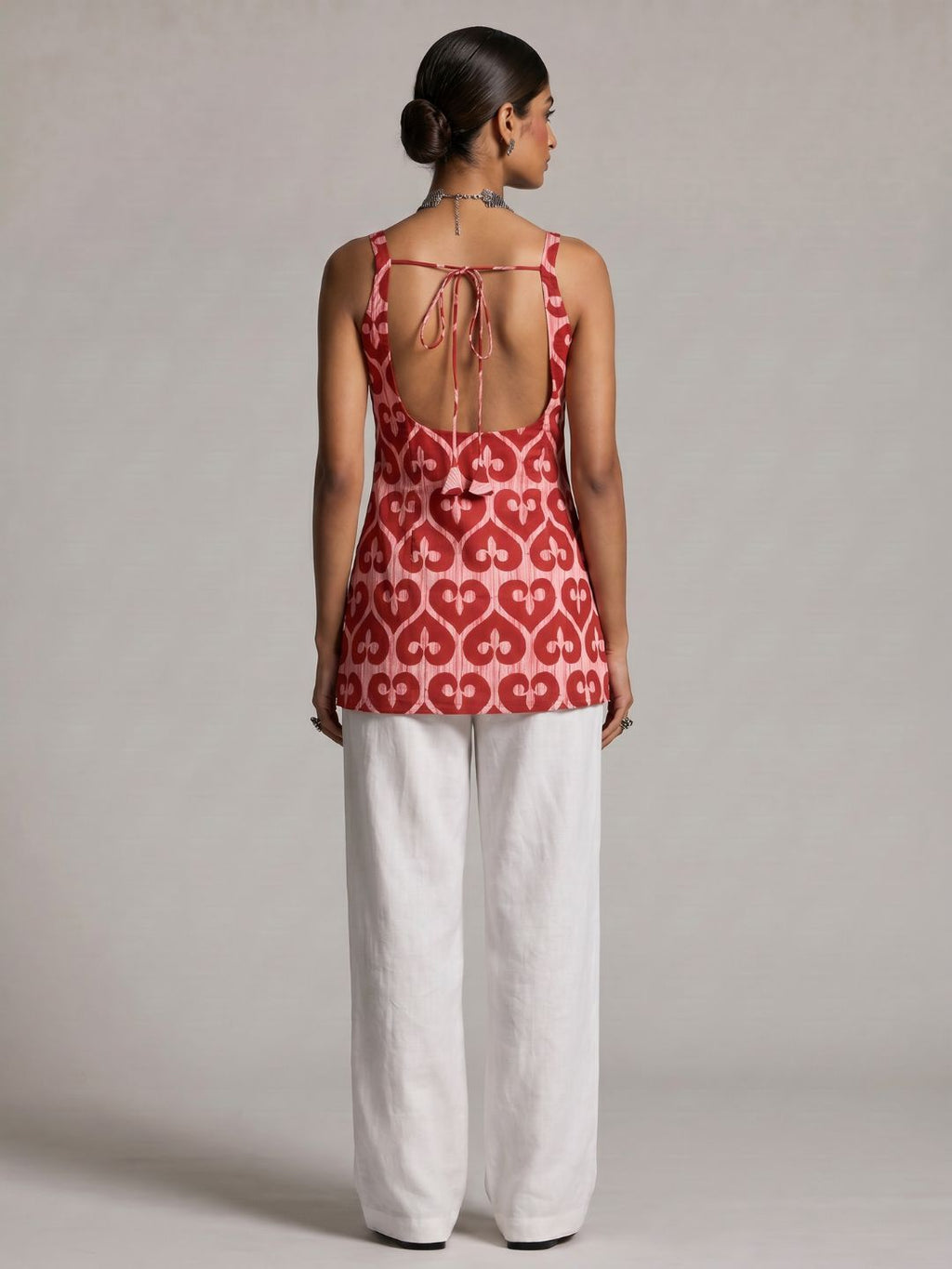Myra Open-Back Kurti Top