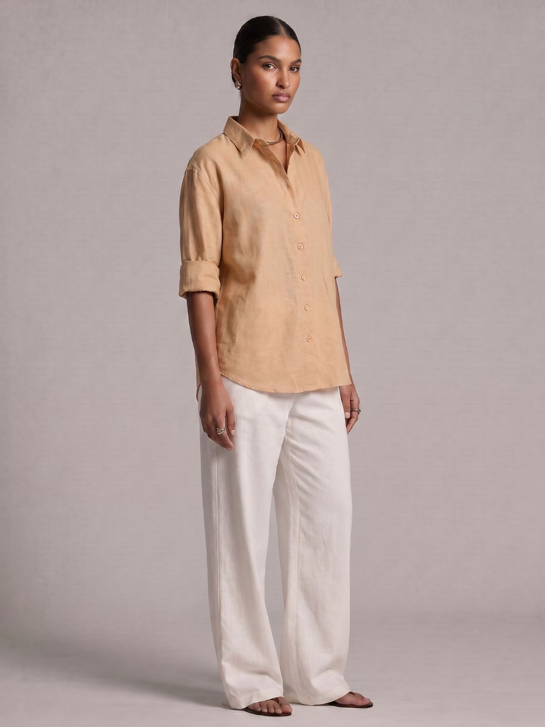 Karan Oversized Khadi Linen Shirt