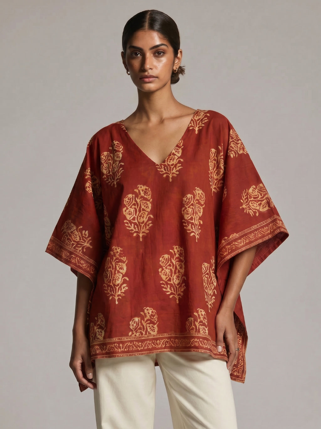 Roshni Kaftan Structured Kurti Top