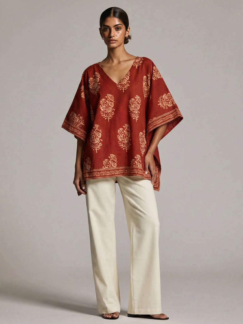 Roshni Kaftan Structured Kurti Top