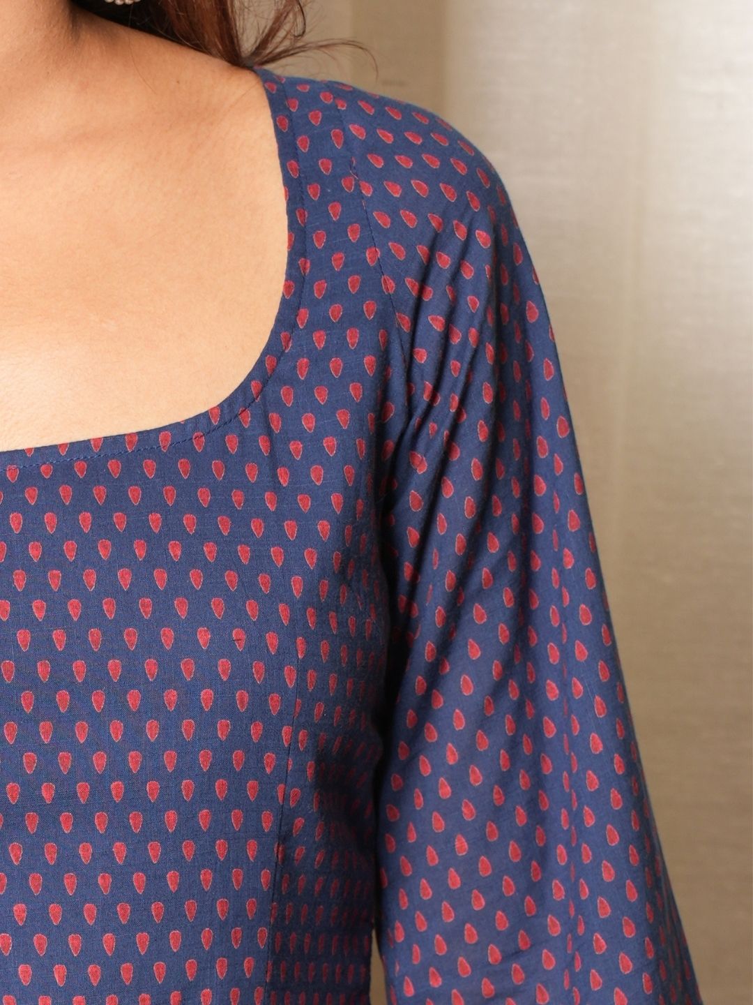 Karima Deep Back Sleeved Kurti