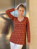 Nasreen Full Sleeve Structured Kurti Top
