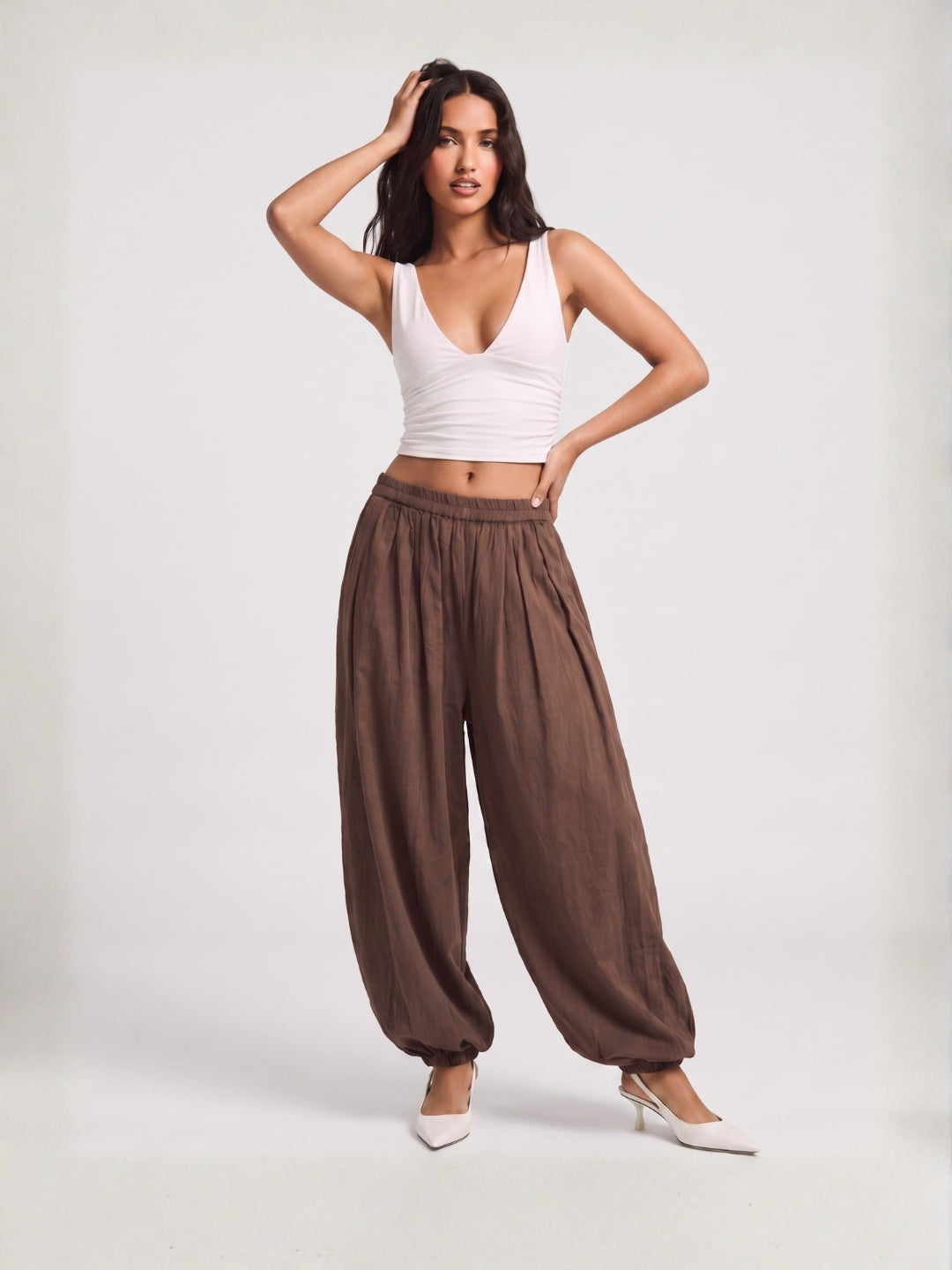 Dune Brown Balloon Pants