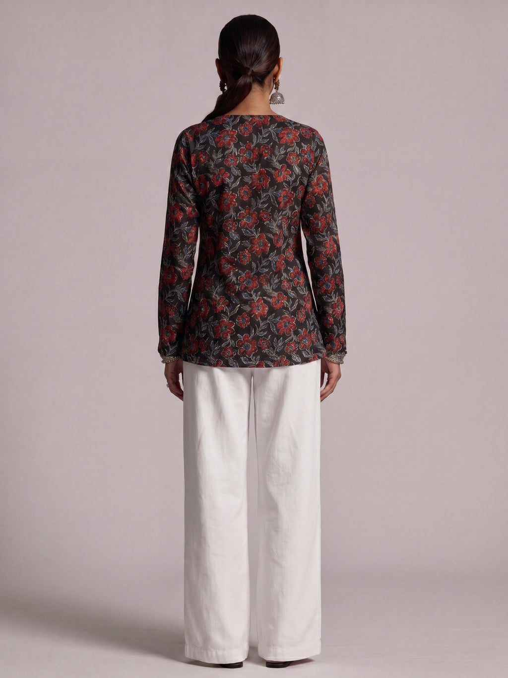 Hema Sleeved Modest Structured Kurti Top