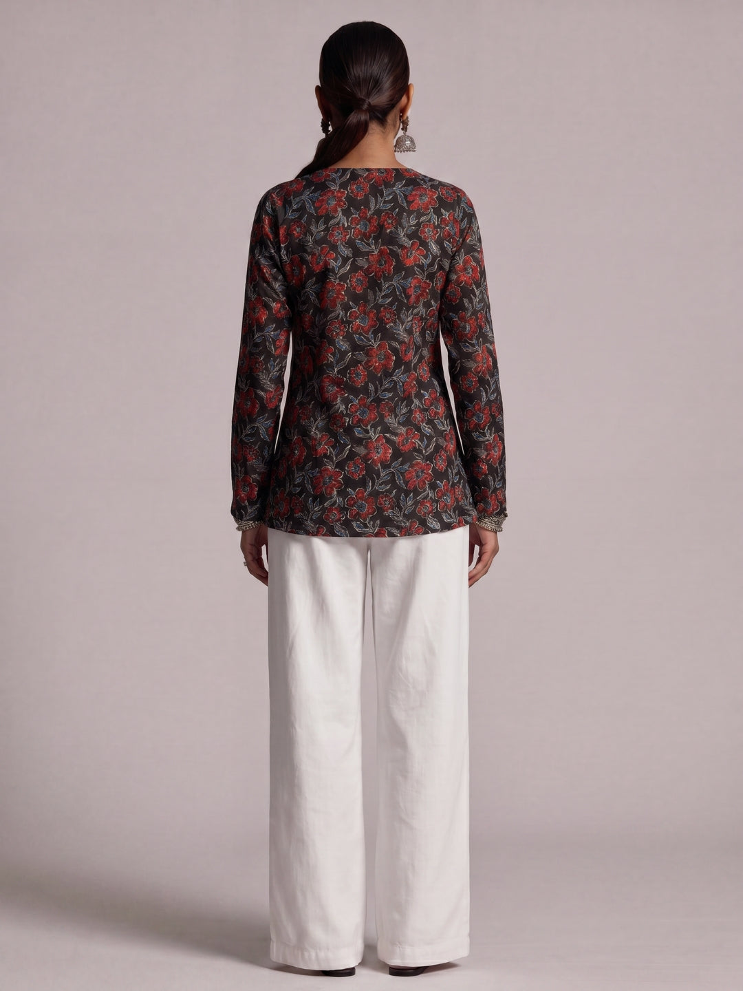 Hema Sleeved Modest Structured Kurti Top