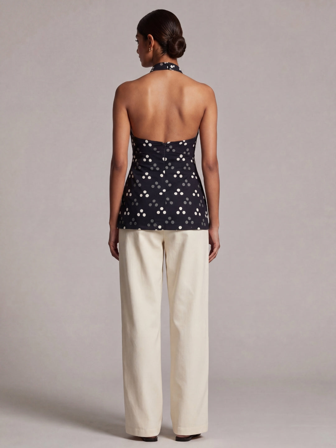 Haya Keyhole Halter Kurti Top