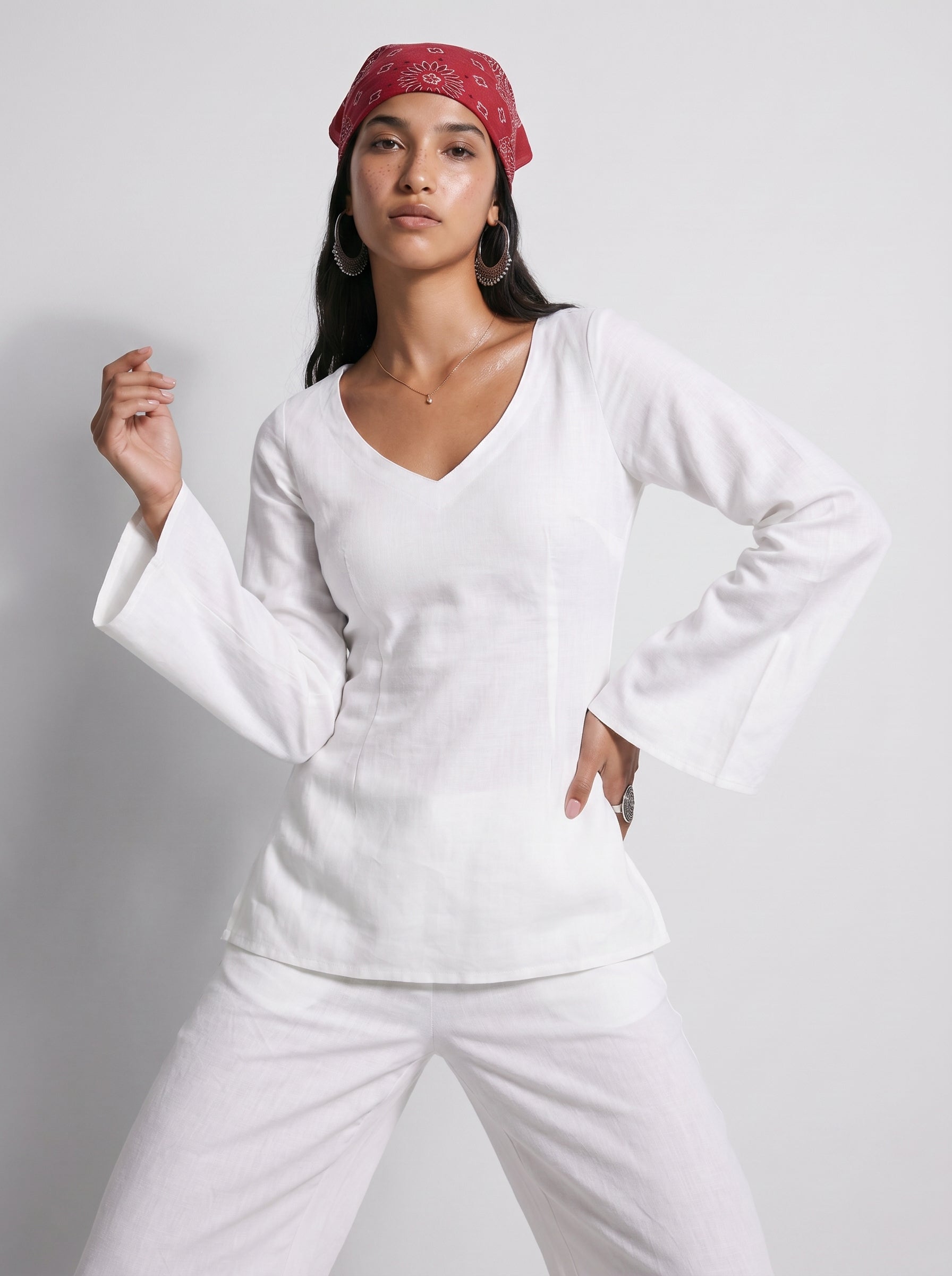 Maanya Bell Sleeves Short Kurti
