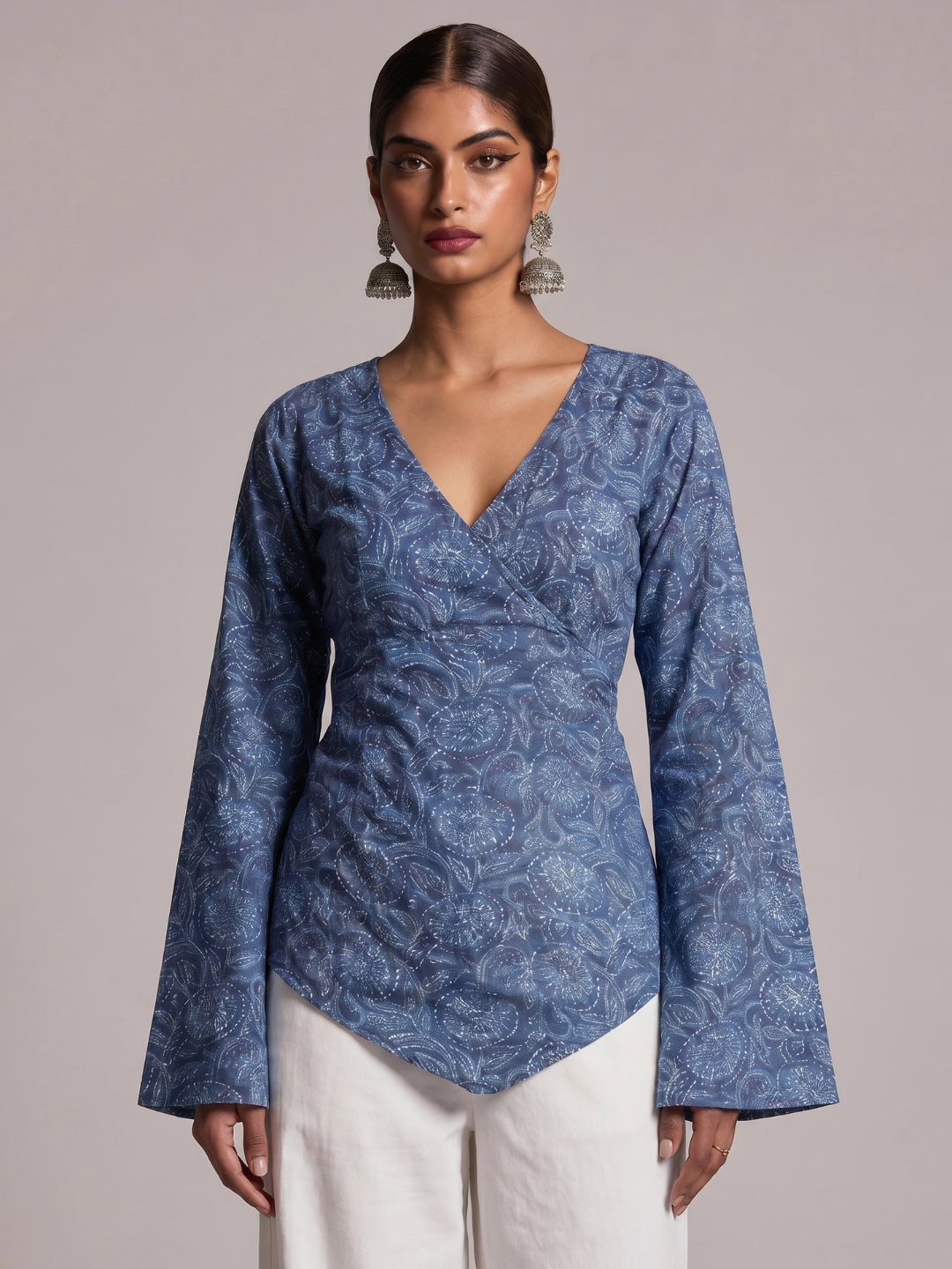 Riwaya Bell Sleeved Structured Top