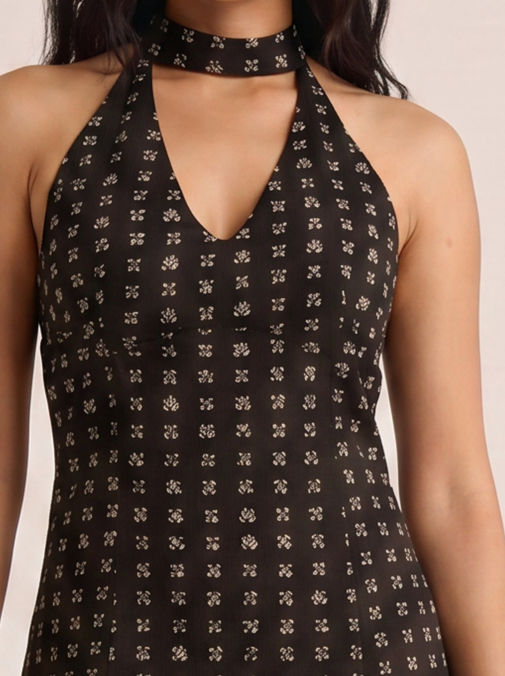 Amina Halterneck Long Dress
