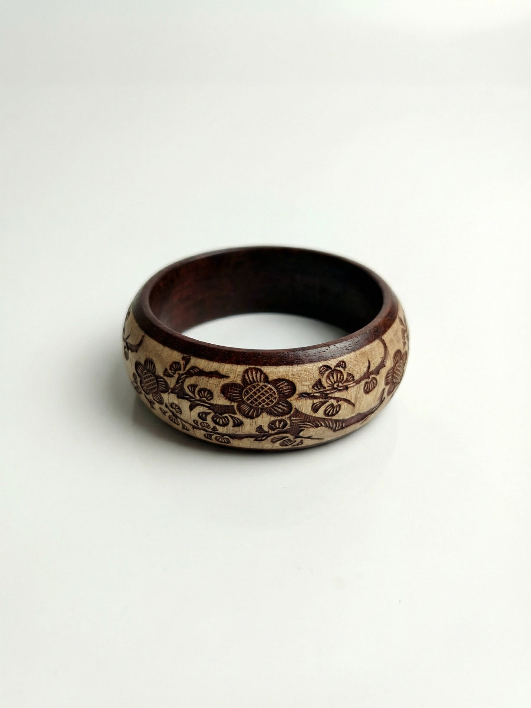Veda Carved Wood Kada