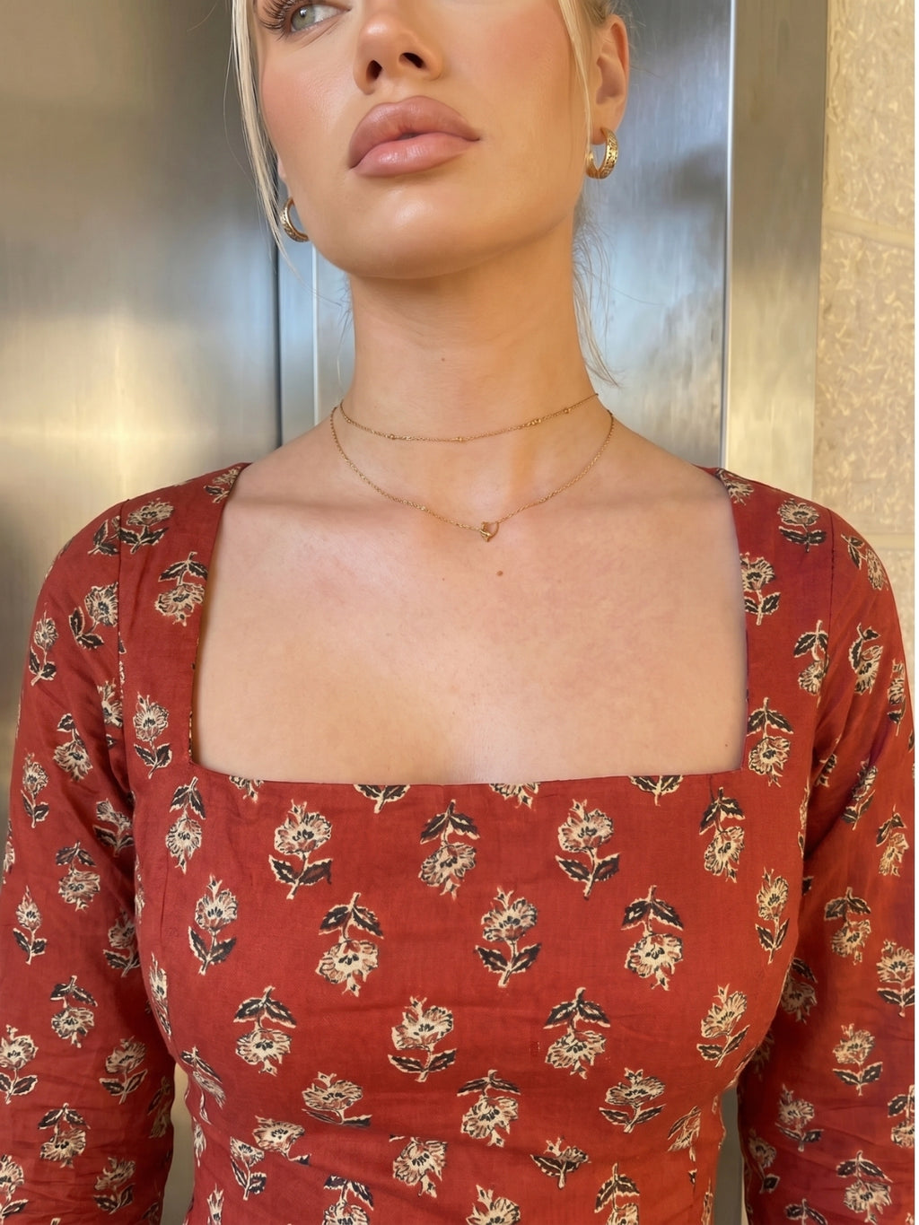 Jashn Full Sleeve Structured Kurti Top