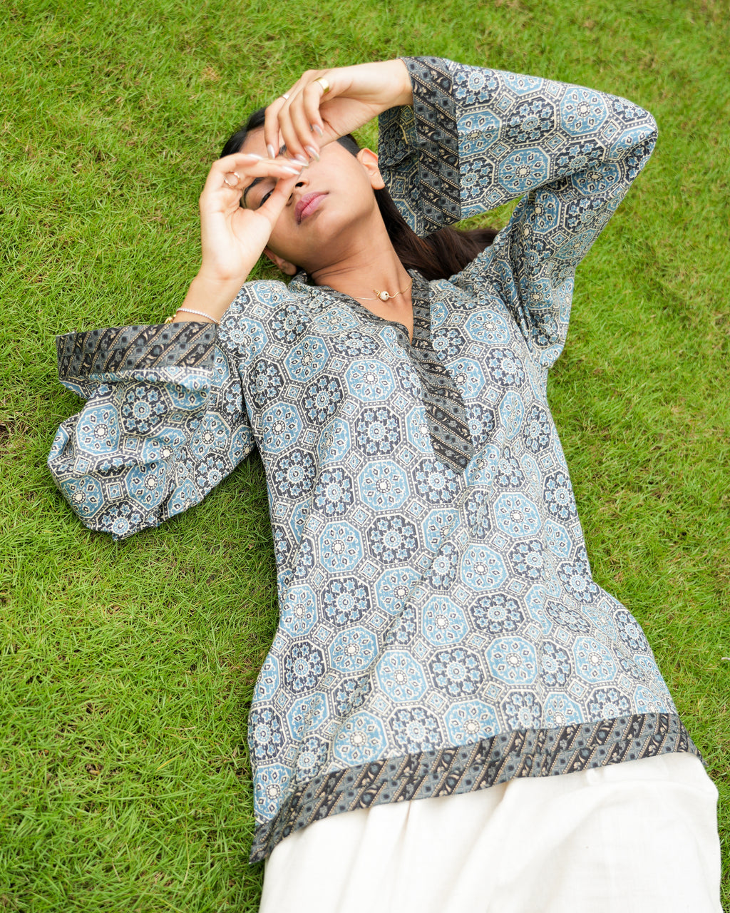 Katha Sleeved Kurti