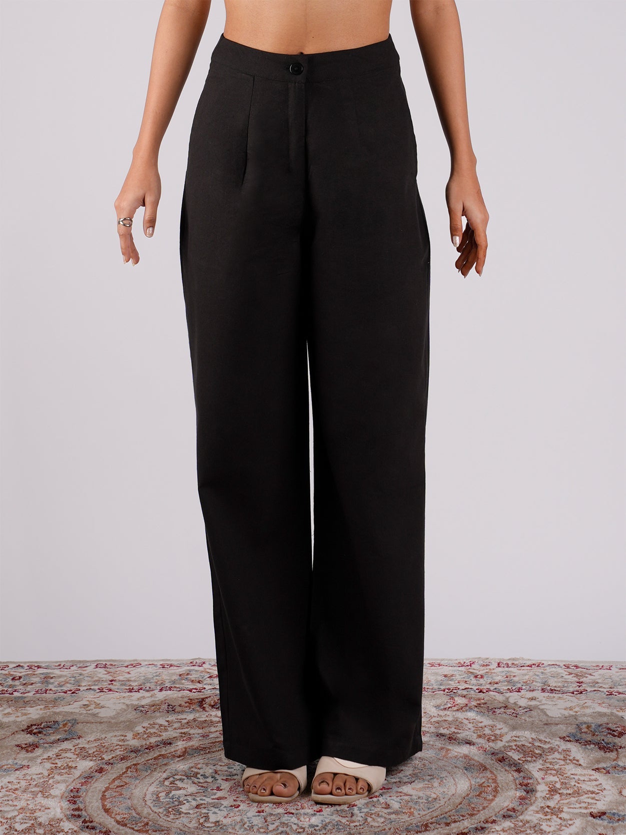 Black Cotton Pants