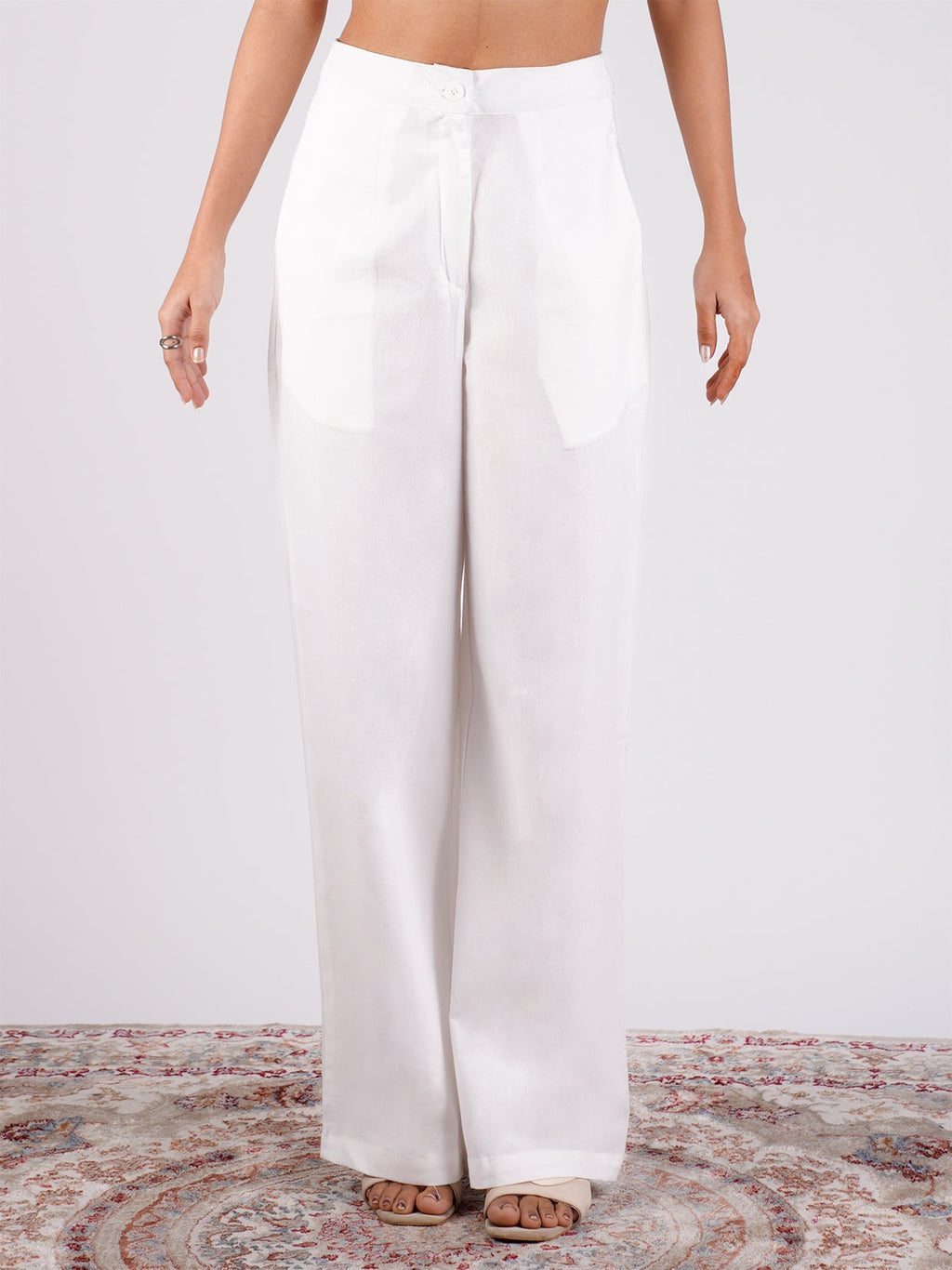 White Loose fitting pants