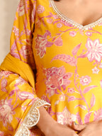 Inaaz Sleeved Corset Kurti with Sharara & Dupatta Set