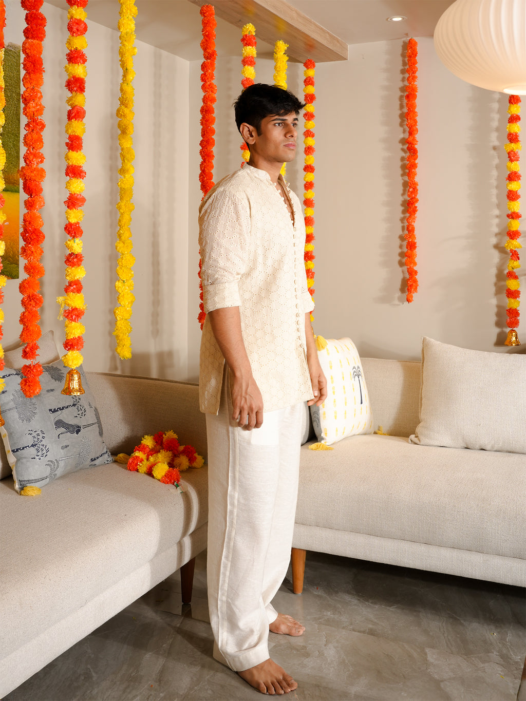 Ansh Chikankari Short Structured Kurti Top