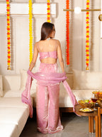 Sonia Pink Fendi Kurti, Pant & Dupatta Set