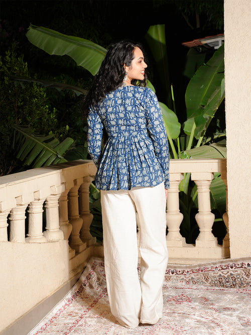Reha Sleeved Structured Kurti Top