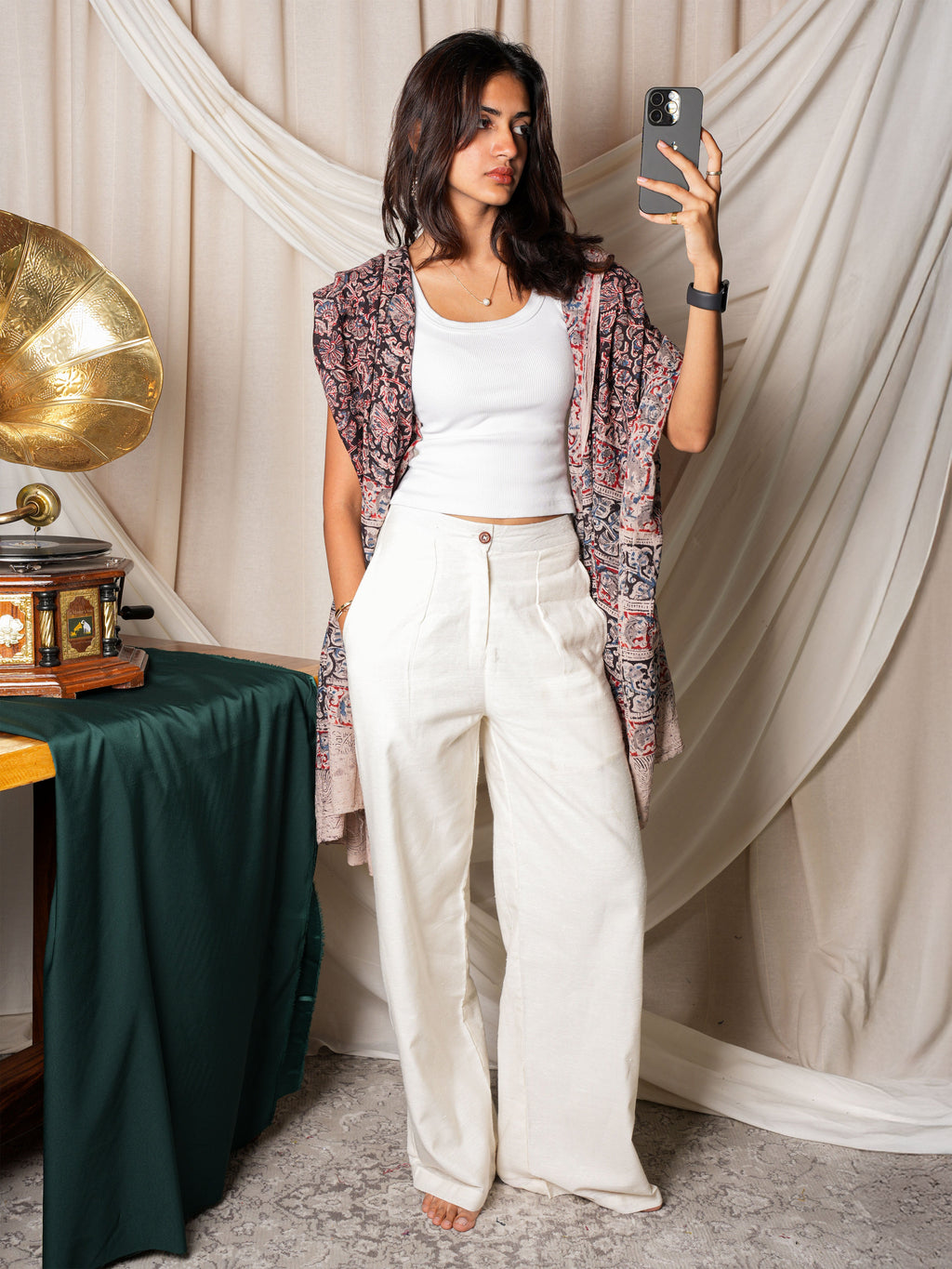 White Linen Trousers