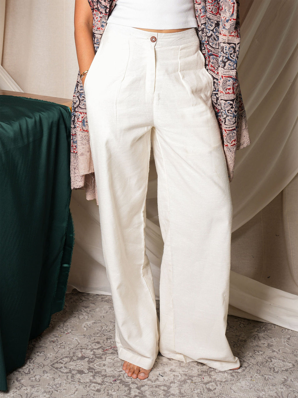 White Linen Trousers