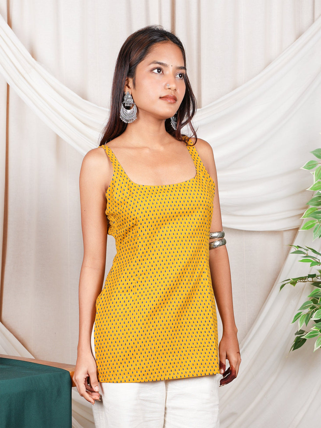 Vani Open-Back Kurti Top