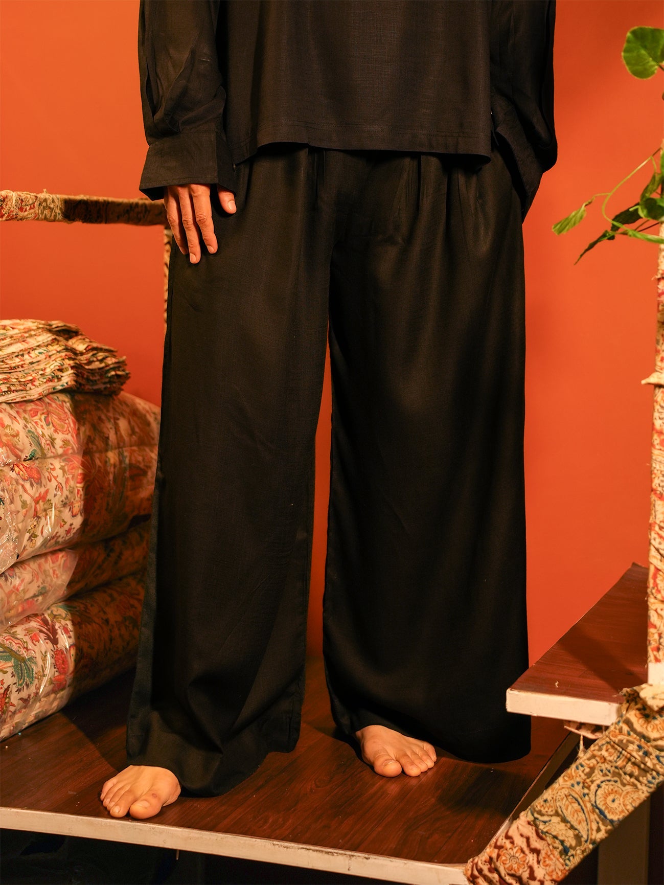 Black Pyjama Pants