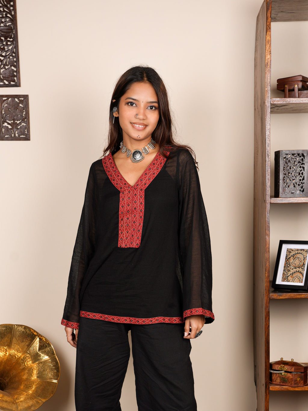 Tanya Cover-Up Structured Kurti Top