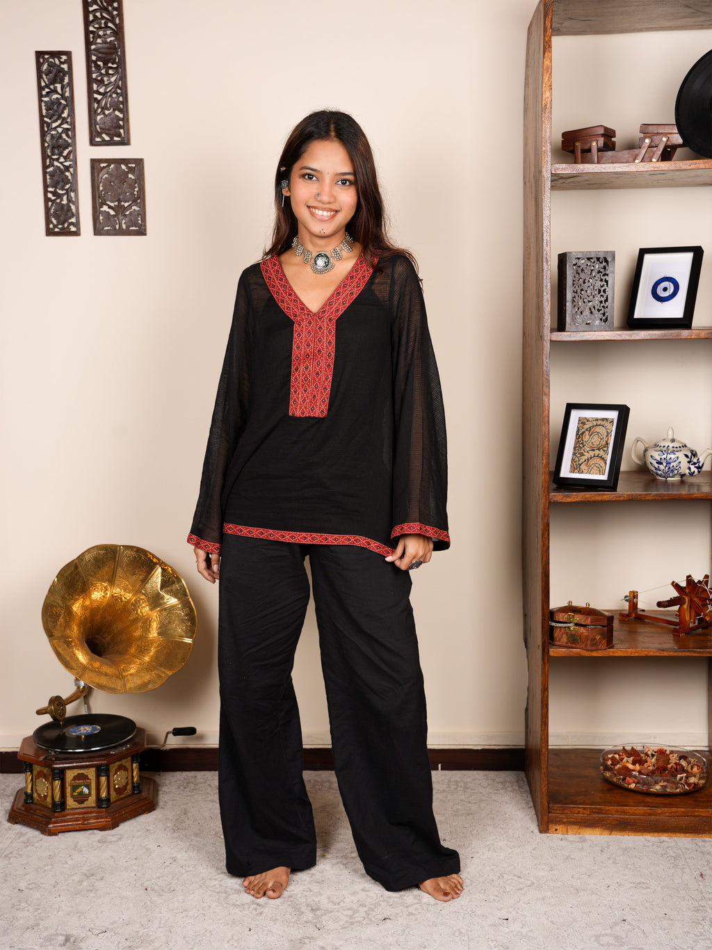 Tanya Cover-Up Structured Kurti Top