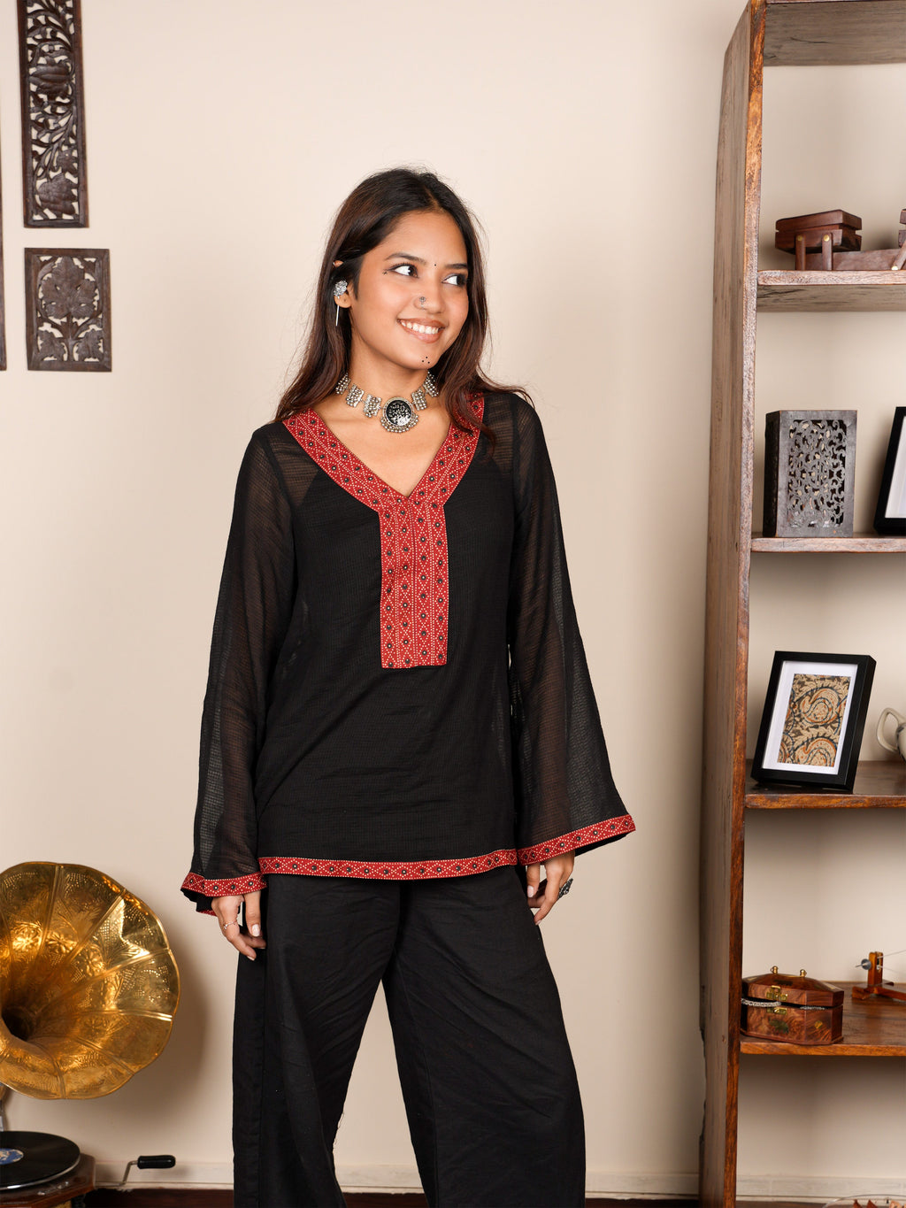 Tanya Cover-Up Structured Kurti Top