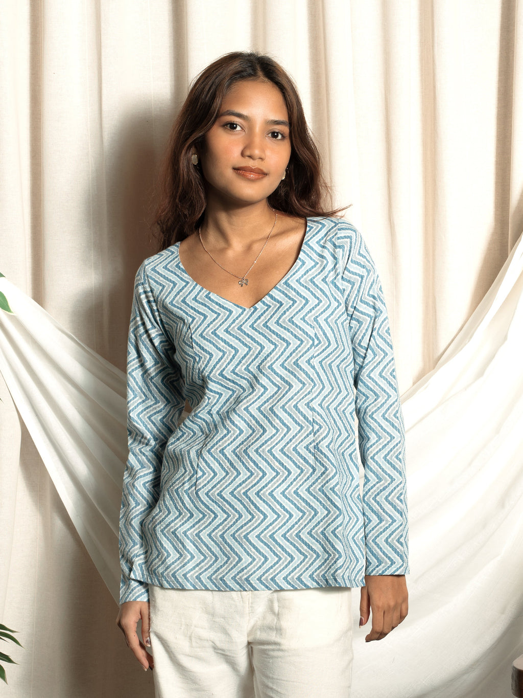 Nysha Full Sleeved Structured Kurti Top
