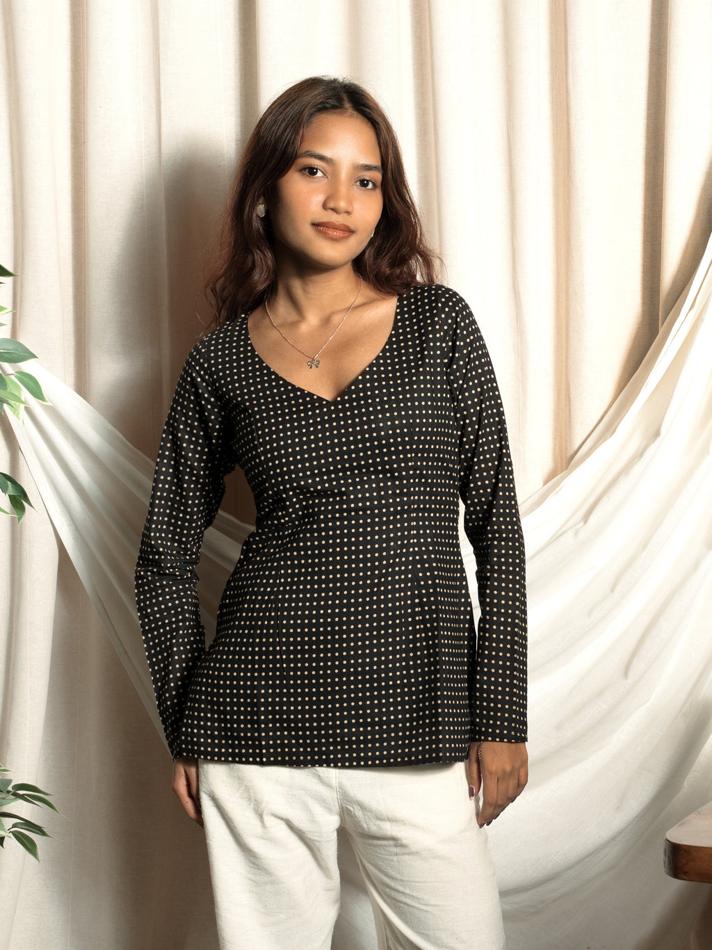 Naaz Full Sleeve Structured Kurti Top